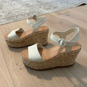 Dolce Vita White Platform Jute Wedge